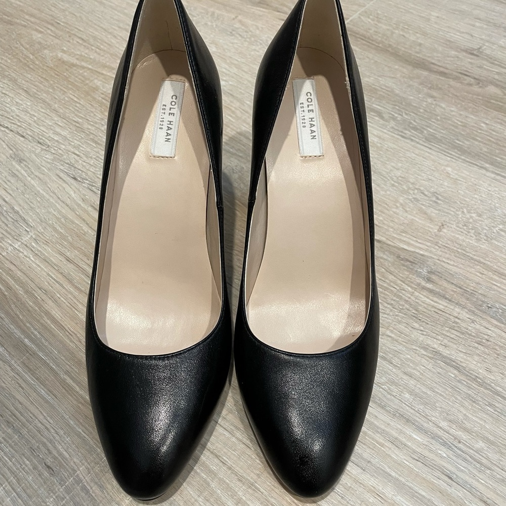 NWT Cole Haan Heels Black Leather